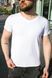 Чоловіча футболка з V-вирізом (Турецький кулір) - Premium Cotton Біла S 1591025773-01 фото 1