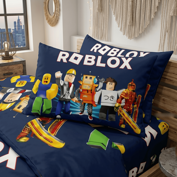 Дитяча постільна білизна Roblox - Бязь Gold Lux (Синій) roblox_piv70 фото