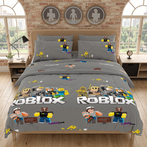 Дитяча постільна білизна Roblox - Бязь Gold Lux (Сірий) copy_roblox_piv70 фото