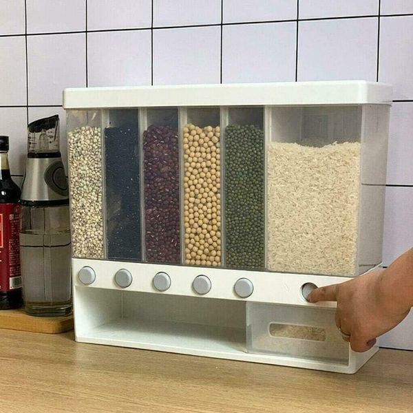 Органайзер для круп на 6 секцій Assorted Grain Rice Bucket (10 л) 6vidsik фото