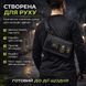 Тактическая сумка-бананка черная через плечо 30х18 см ws86258 фото 18