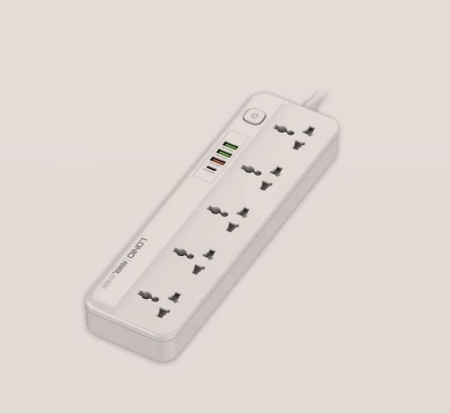 Мережевий подовжувач LDNIO SC5415 на 5 розеток з портами USB та Type-C (2м) ldn5415 фото