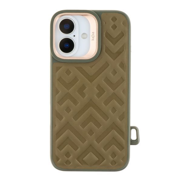 Дизайнерський кейс Nordic Rhomb with MagSafe iPhone 16 Olive 00045568ol фото