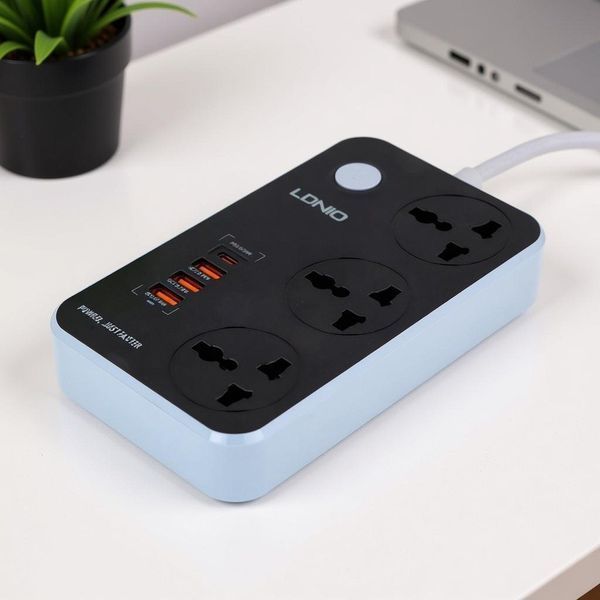 Сетевой удлинитель LDNIO SC3412 с 3 портами PD и 3 USB QC 3.0 ldno3412 фото