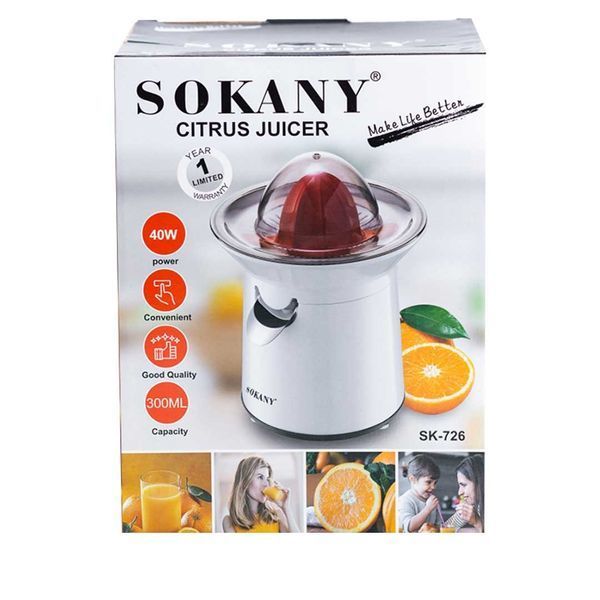 Соковыжималка для цитрусовых электрическая Sokany SK-726, 300 мл SK726 фото