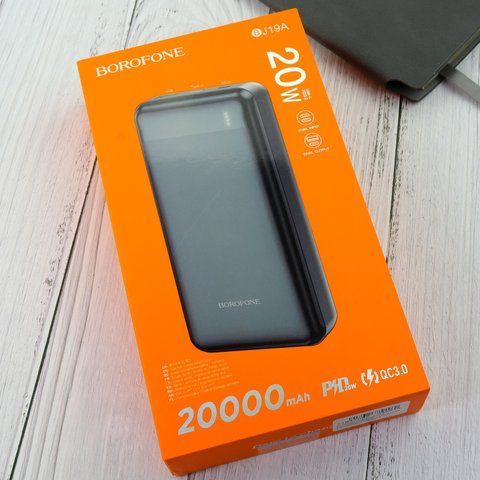 Повербанк Borofone BJ19A 20000 mAh зі швидкою зарядкою (PD20W + QC3.0) bj19a фото
