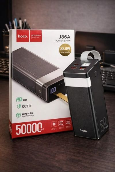 Павербанк 50000mAh Hoco J86A Power Bank 22.5W с фонариком (настольная лампа) hoco500000 фото